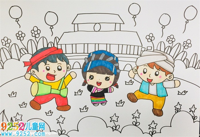 關(guān)于民族團(tuán)結(jié)一家親的畫