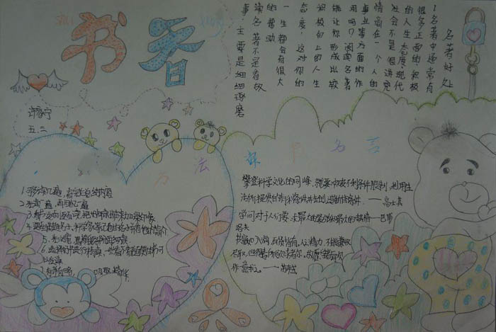 我愛讀書手抄報，書香