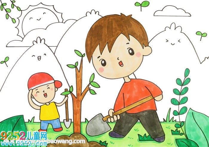 綠水青山就是金山銀山<a href=http://www.inspiredelm.com/ertonghua/ target=_blank class=infotextkey>兒童畫</a>