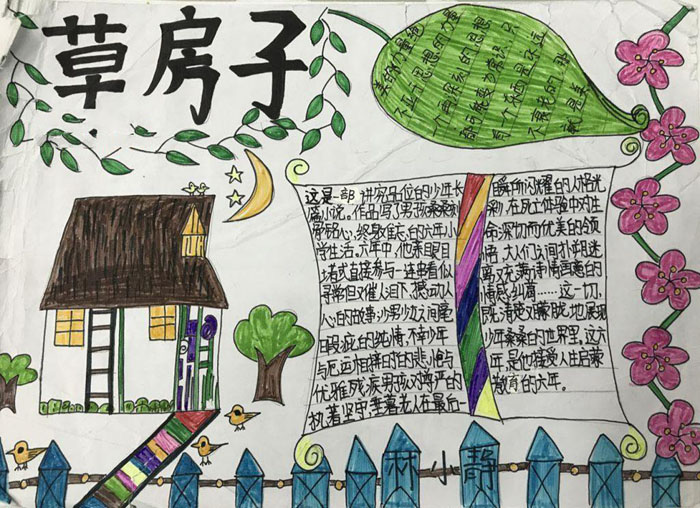 小學(xué)生讀書手抄報(bào)圖片，草房子