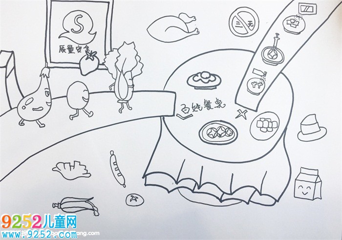關(guān)于食品安全的畫