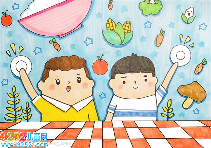 反對(duì)浪費(fèi)宣傳畫(huà)