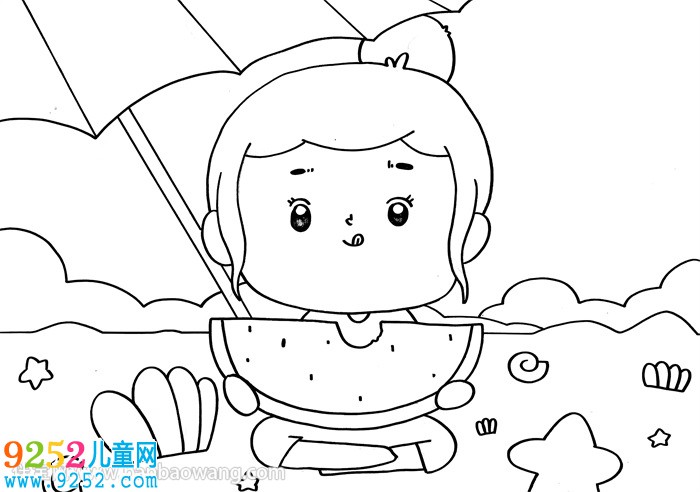 一幅以夏天為主題的畫