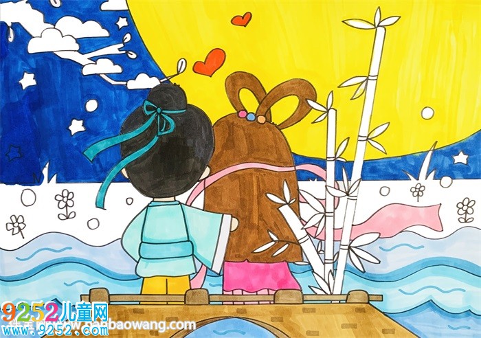 簡(jiǎn)單七夕節(jié)<a href=http://www.inspiredelm.com/ertonghua/ target=_blank class=infotextkey>兒童畫</a>