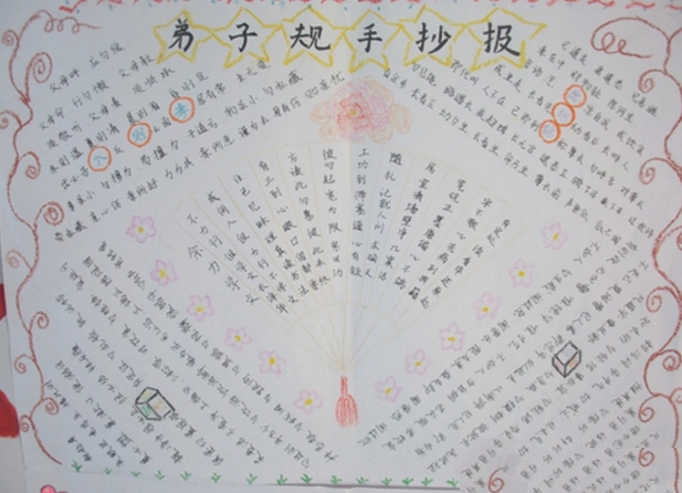 傳承中華美德，弟子規(guī)手抄報(bào)