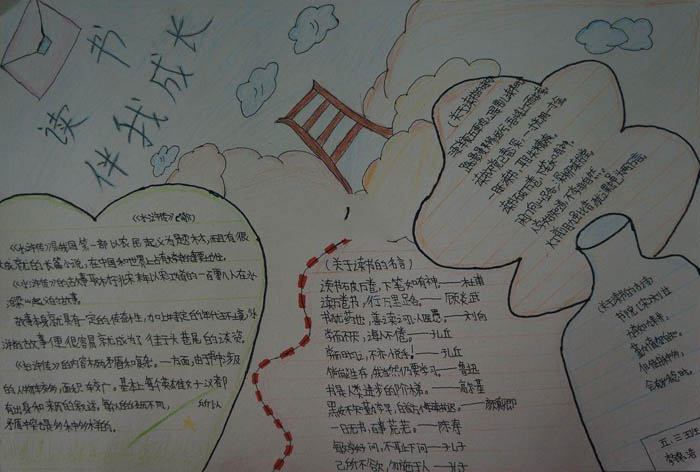 我愛讀書手抄報，讀書伴我成長