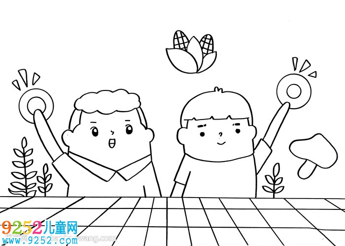 反對(duì)浪費(fèi)宣傳畫(huà)