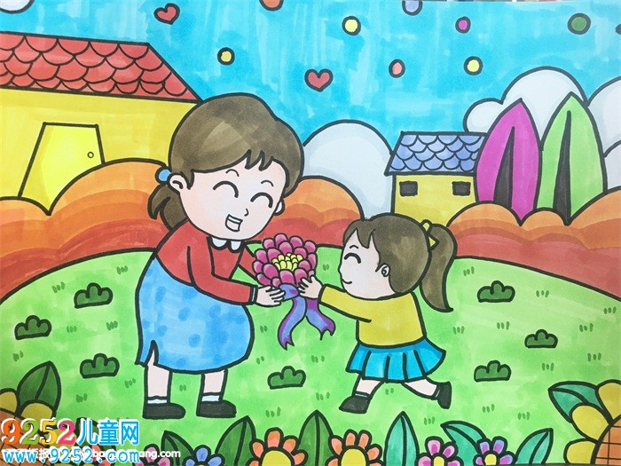 母親節(jié)送給媽媽的畫怎么畫，母親節(jié)孩子送媽媽的畫