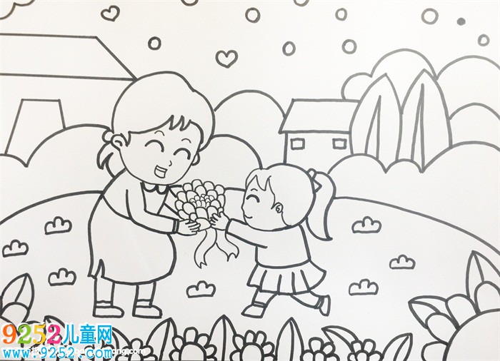 母親節(jié)送給媽媽的畫怎么畫，母親節(jié)孩子送媽媽的畫