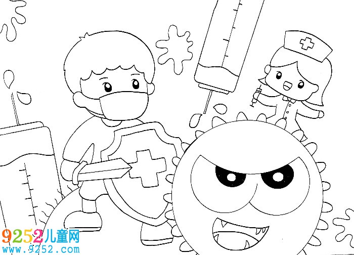 抗擊肺炎<a href=http://www.inspiredelm.com/ertonghua/ target=_blank class=infotextkey>兒童畫</a>