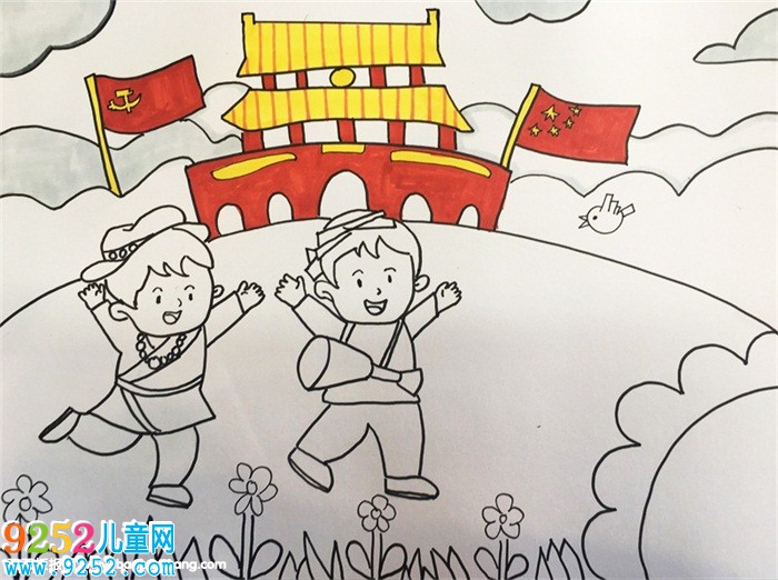 關(guān)于祖國70周年的畫