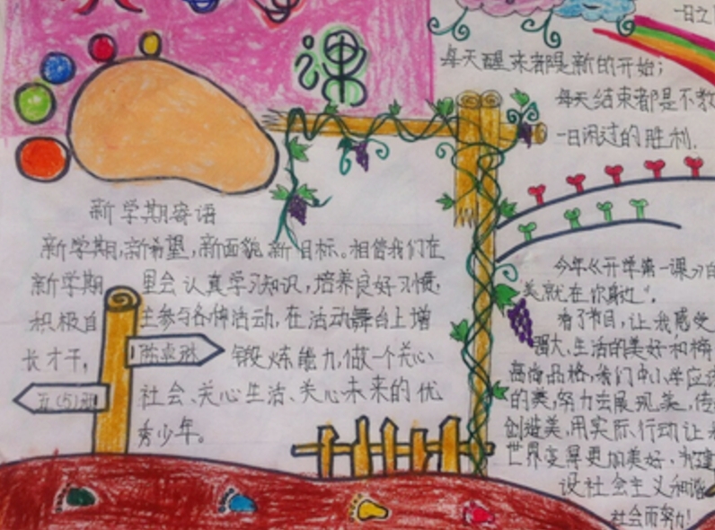 開(kāi)學(xué)手抄報(bào)，新的開(kāi)始