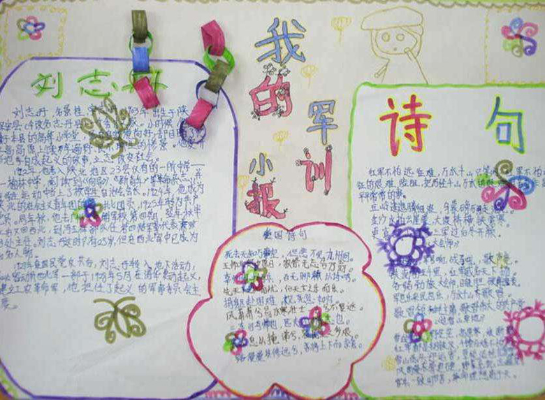 軍訓(xùn)手抄報的內(nèi)容，我的軍訓(xùn)