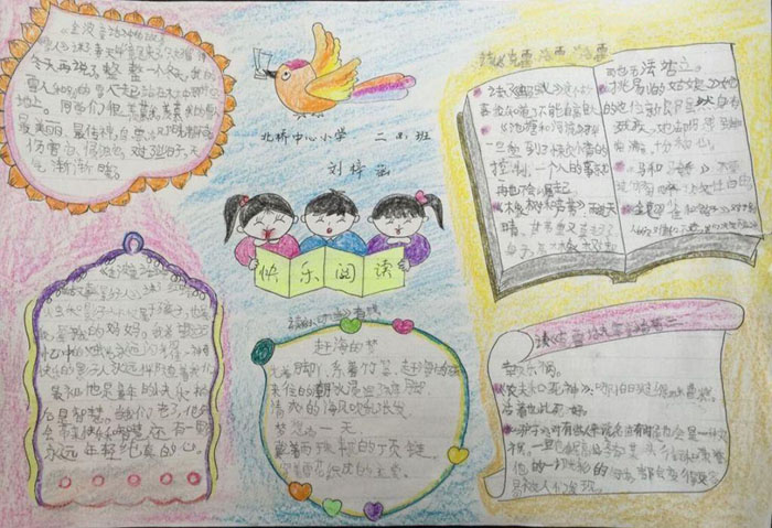 我愛閱讀手抄報，快樂閱讀