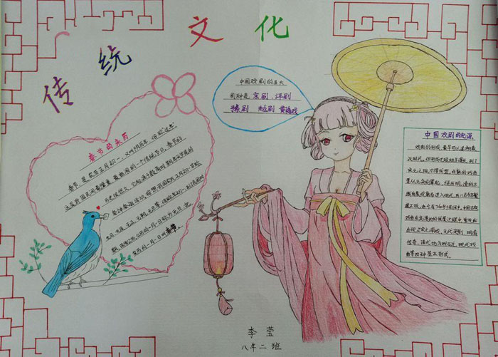 中華傳統(tǒng)文化手抄報，傳統(tǒng)文化的繼承