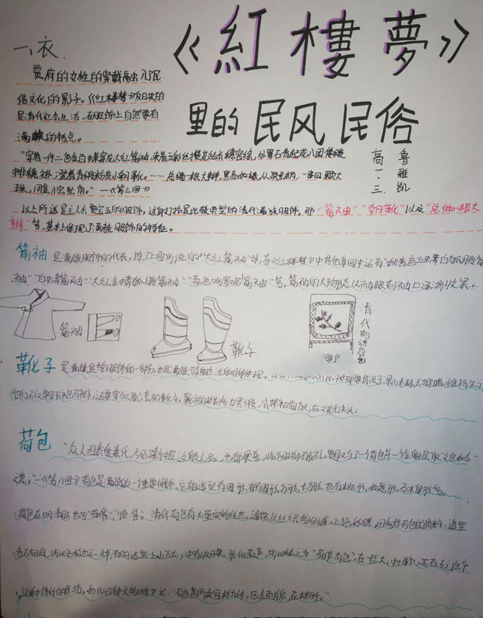 民風民俗手抄報圖片，紅樓夢里的民風民俗
