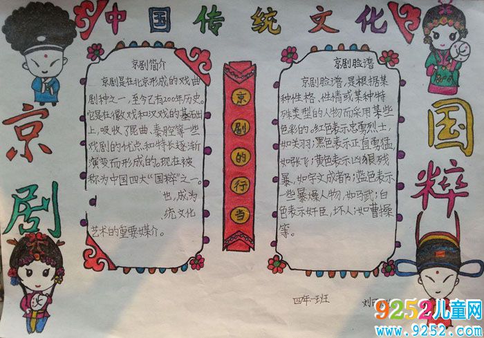 中華傳統(tǒng)文化<a href=http://www.inspiredelm.com/shouchaobao/ target=_blank class=infotextkey>手抄報</a> 京劇國粹