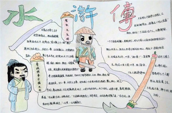 卡通人物水滸傳小報(bào)