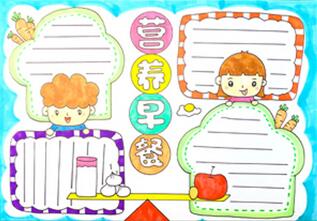 營(yíng)養(yǎng)早餐手抄報(bào)怎么畫？