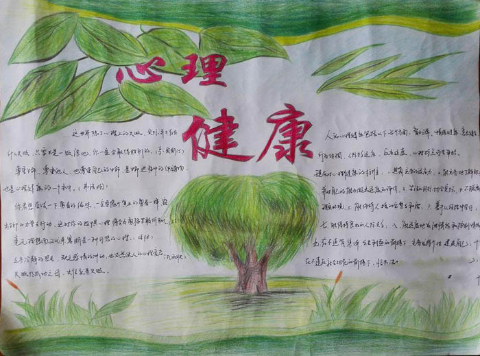 心理健康手抄報圖片，心靈之窗