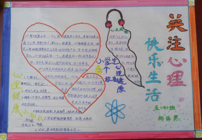 心理健康手抄報圖片，心理健康小知識