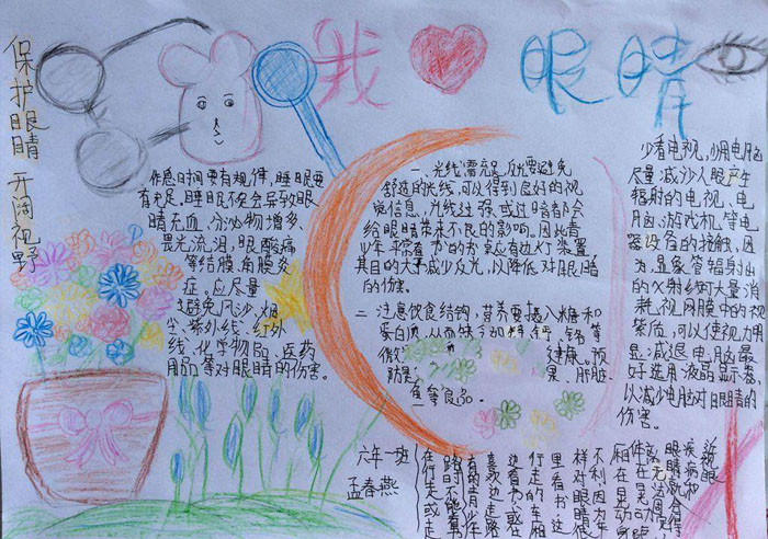 全國(guó)愛(ài)眼日手抄報(bào)圖片，保護(hù)視力