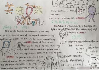 簡單艾滋病手抄報圖片，關注艾滋