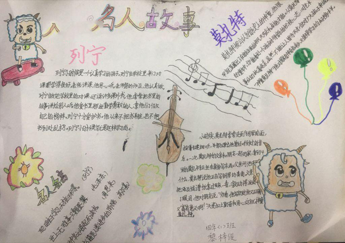 名人故事手抄報圖片，列寧