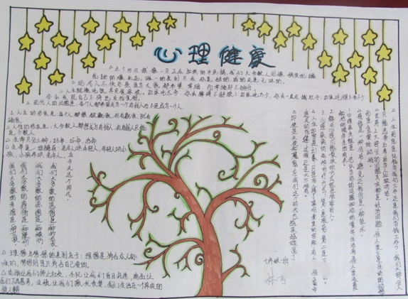 小學生心理健康手抄報，保持心理健康