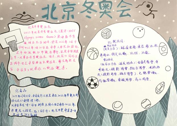 2022冬奧手抄報(bào)簡(jiǎn)單又好看，北京冬奧會(huì)