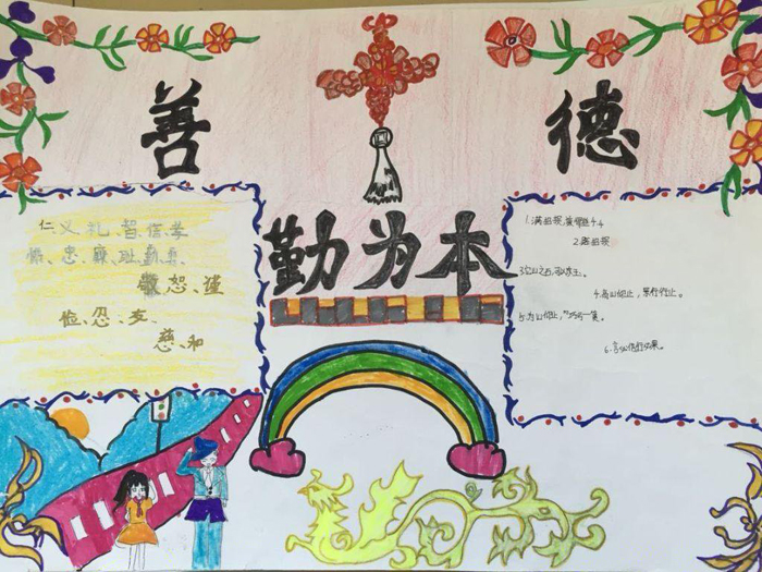 中國(guó)傳統(tǒng)文化手抄報(bào)圖片，勤為本