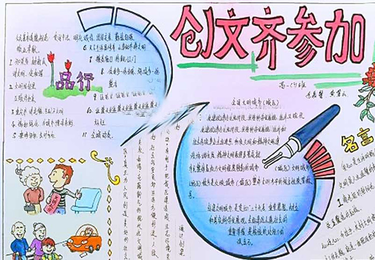 文明城市手抄報(bào)圖片，文明城市靠大家