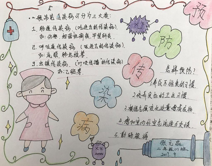 秋季預(yù)防傳染病手抄報(bào)，養(yǎng)成衛(wèi)生好習(xí)慣