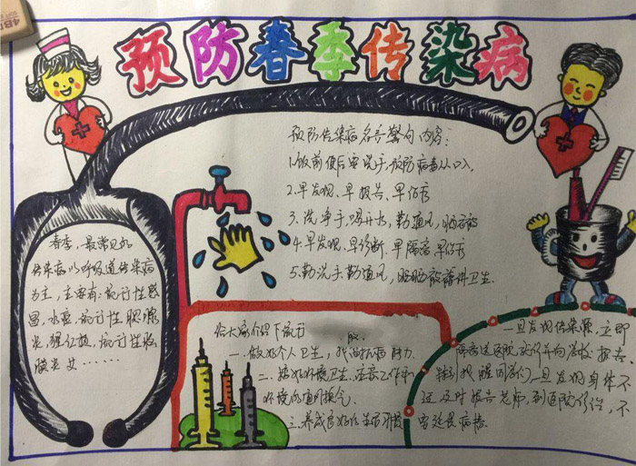 預(yù)防疾病手抄報圖片，預(yù)防春節(jié)傳染病