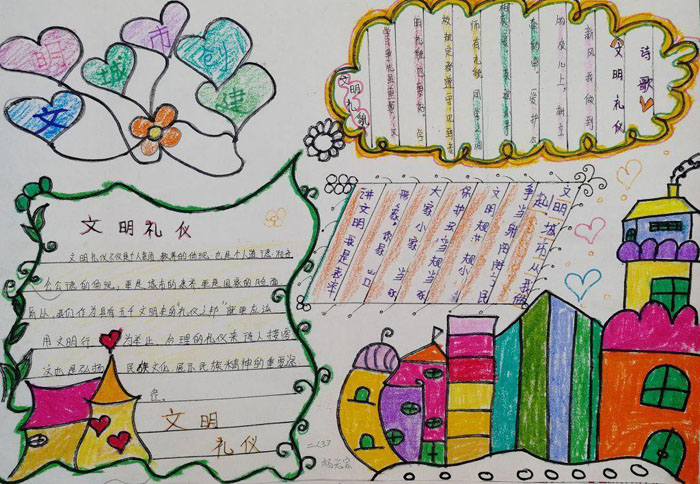 創(chuàng)建文明城市手抄報(bào)圖片，文明城市從我做起