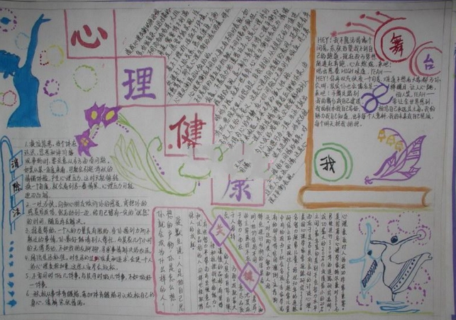 中學(xué)生心理健康手抄報(bào)，正確了解自己