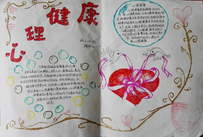 心理健康手抄報圖片，關(guān)注心理健康