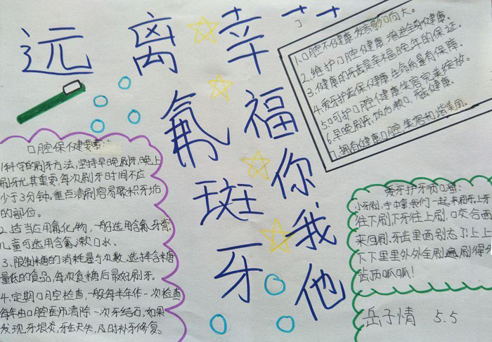 保護牙齒手抄報圖片，口腔保健要素