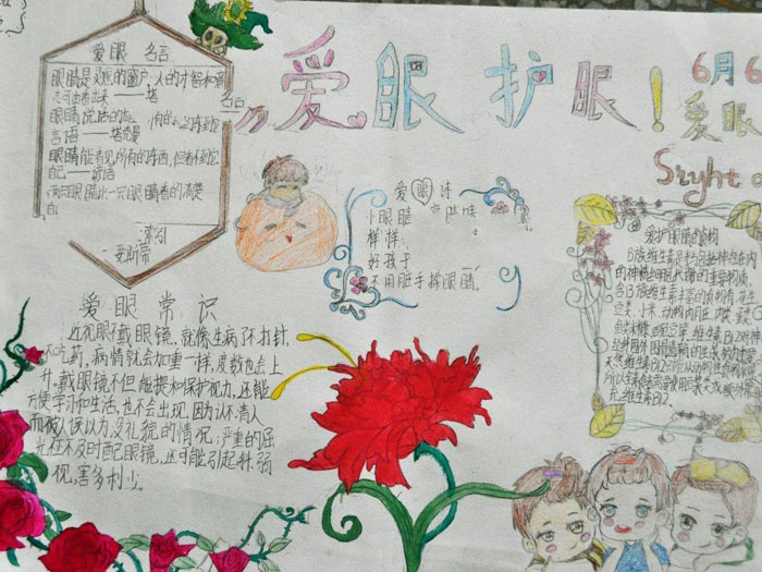 愛眼護眼的手抄報，愛眼常識
