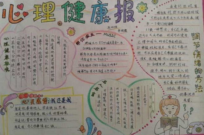 大學生心理健康手抄報，調(diào)節(jié)情緒的方法