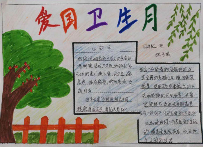 愛國衛(wèi)生月手抄報