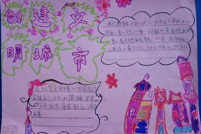 小學(xué)生創(chuàng)建文明城市手抄報(bào)內(nèi)容，創(chuàng)建文明城市