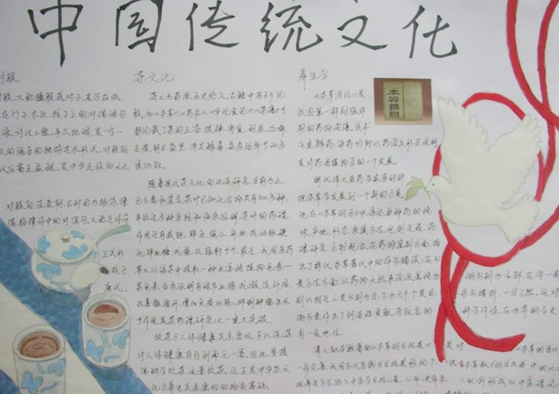 傳統(tǒng)文化手抄報(bào)，中國(guó)的國(guó)之精粹
