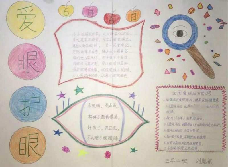 愛眼護(hù)眼手抄報(bào)圖片愛眼護(hù)眼小常識