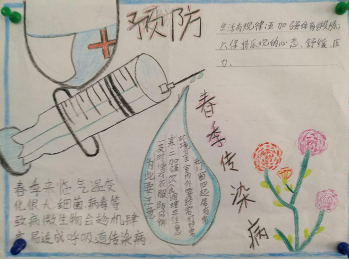 預(yù)防春季傳染病手抄報(bào)圖片