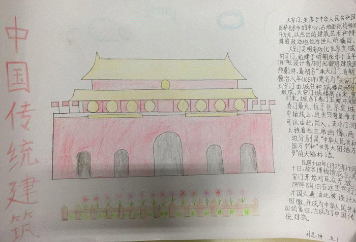 傳統(tǒng)文化手抄報(bào)圖片，中國(guó)傳統(tǒng)建筑