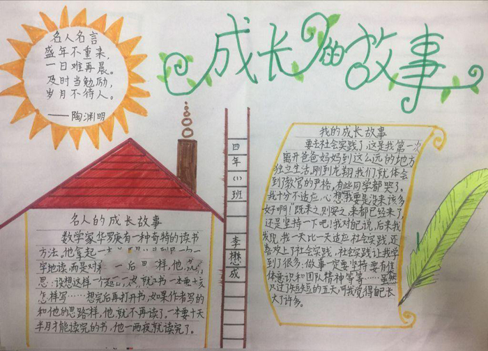 名人故事手抄報圖片，華羅庚的成長故事