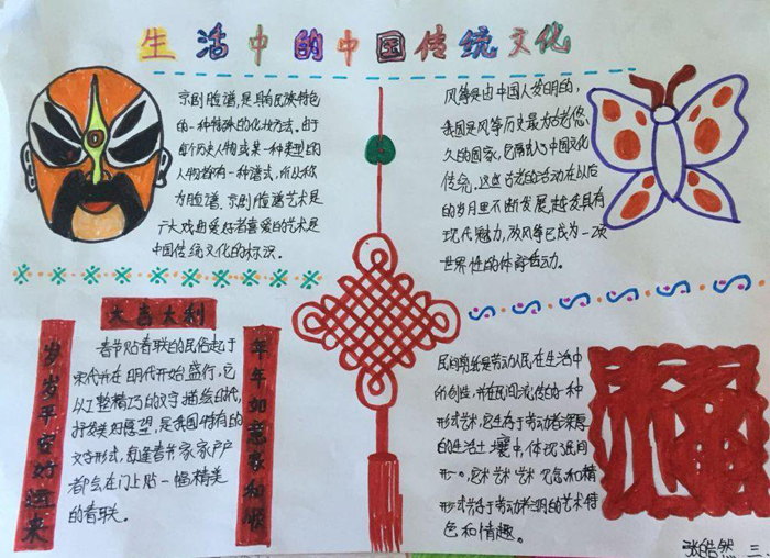 中國(guó)傳統(tǒng)文化手抄報(bào)，生活中的傳統(tǒng)文化
