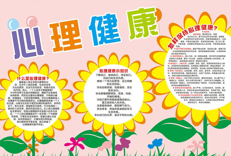 心理健康小報圖片，保持心理健康