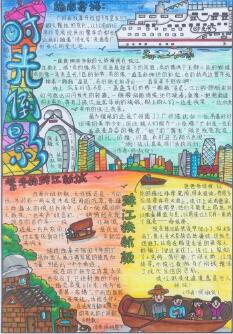 改革開放40周年手抄報圖片，時光倒影